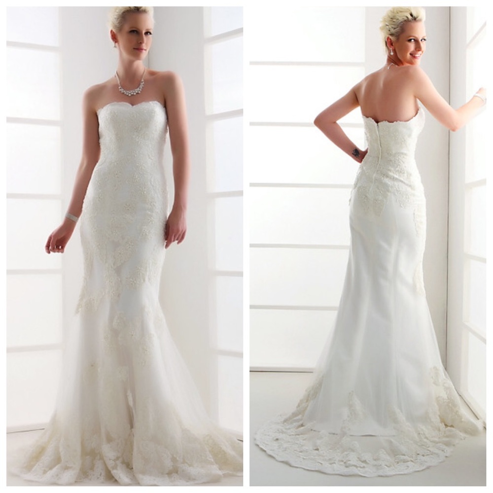 Strapless sweetheart mermaid beaded wedding dress